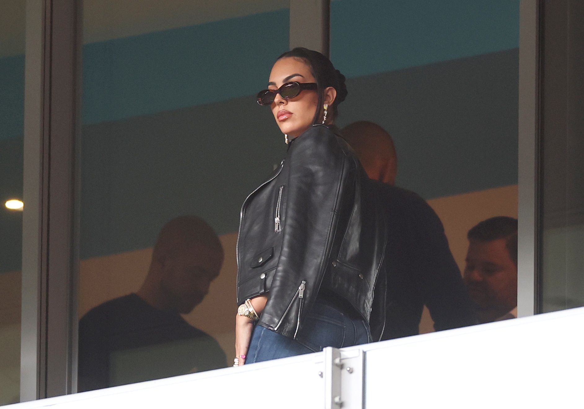 DORTMUND, GERMANY - JUNE 22: Georgina Rodriguez, Argentine social media influencer, model and partner of Cristiano Ronaldo of Portugal, is seen in attendance prior to the UEFA EURO 2024 group stage match between Turkiye and Portugal at Football Stadium Dortmund on June 22, 2024 in Dortmund, Germany. (Photo by Lars Baron/Getty Images)