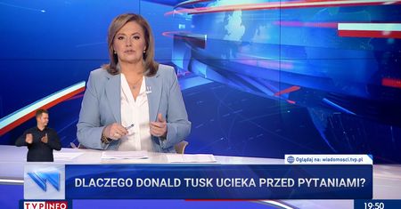 Pasek nie na czasie. Kuriozalny materiał "Wiadomości" o Tusku