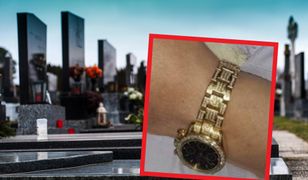 Kradzież na cmentarzu. Zegarek z diamentami zniknął