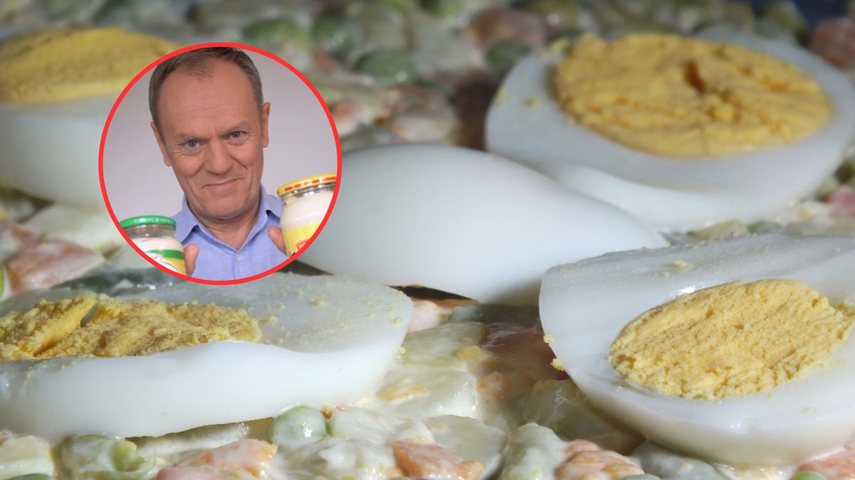 Donald Tusk przygotowuje sałatkę jarzynową. Który majonez dodaje?
