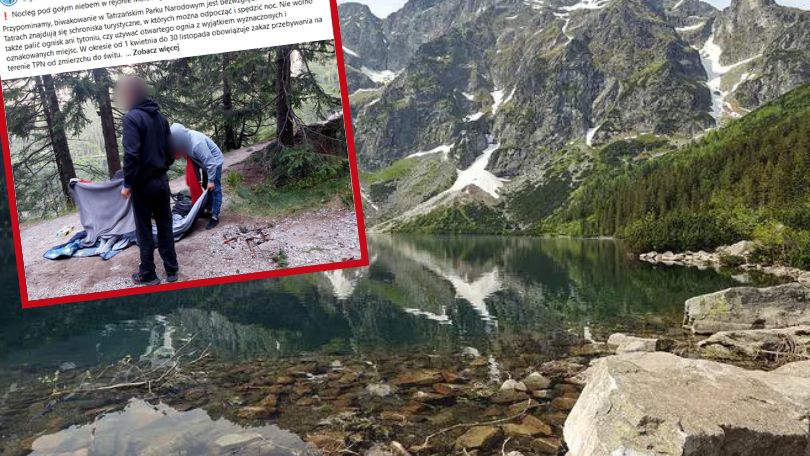 Skandaliczne zachowanie w Tatrach. Rekordowy mandat dla nocujących "pod chmurką"