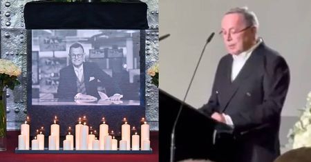 Pogrzeb Andrzeja Morozowskiego. Wzruszające słowa Tomasza Sianeckiego na rozpoczęcie uroczystości. "Uwielbiał Mieczysława Fogga" (WIDEO)