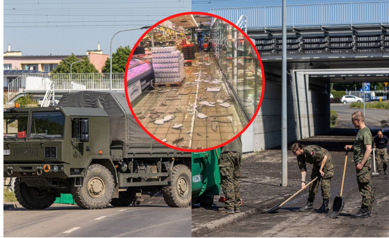 Zdewastowana Biedronka, wojsko na ulicach. "Krajobraz, jak po katastrofie"