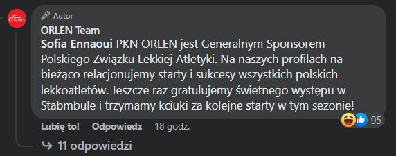 Orlen Team odpowiedział na komentarz