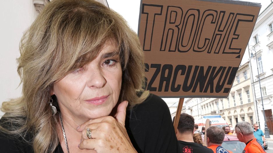 Katarzyna Grochola poparła protest ratowników medycznych publikując wstrząsające zdjęcie