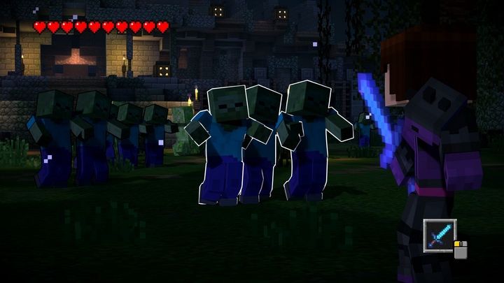 Minecraft: Story Mode - uproszczona walka