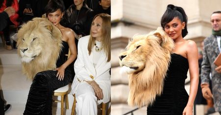 Kylie Jenner walczy o uwagę w kreacji z przymocowanym do piersi LWIM ŁBEM. Modna? (ZDJĘCIA)
