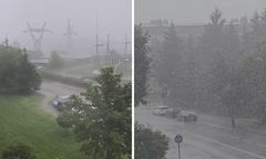 Burze nad Polską. Grad i deszcz taki, że aż zrobiło się biało