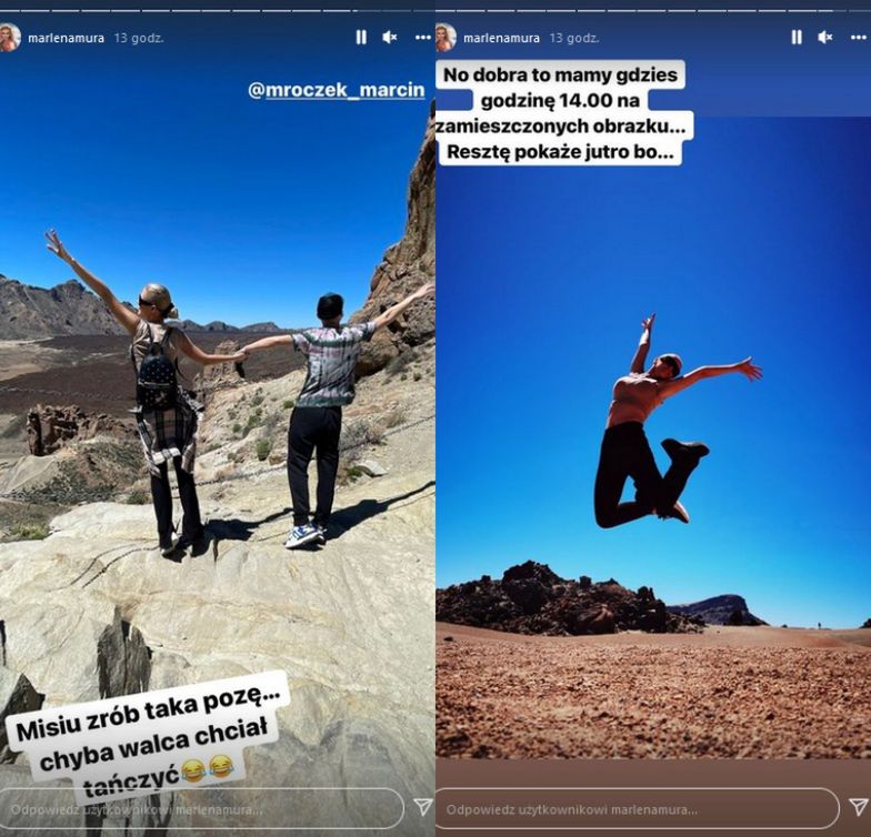 Marcin Mroczek z żoną i synami na Teneryfie