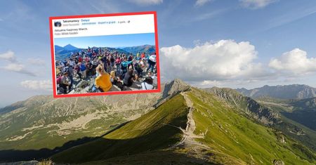 Turyści masowo ruszyli w Tatry. Sceny na Kasprowym rozgrzały internet