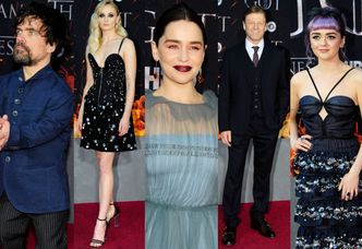 Gwiazdy na premierze OSTATNIEGO SEZONU "Gry o Tron": Sophie Turner z Joe Jonasem, różowy Jason Mamoa i ciemnowłosa Emilia Clarke (ZDJĘCIA)