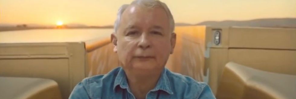 Kaczyński w parodii reklamy Volvo