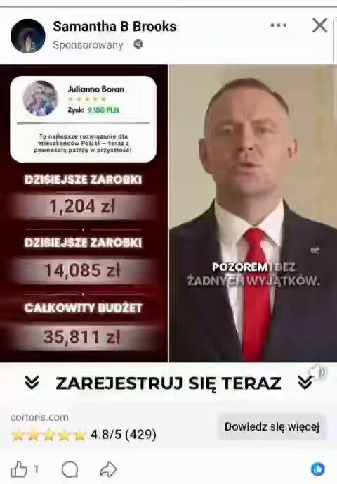Tak wyglądała reklama wykorzystująca 