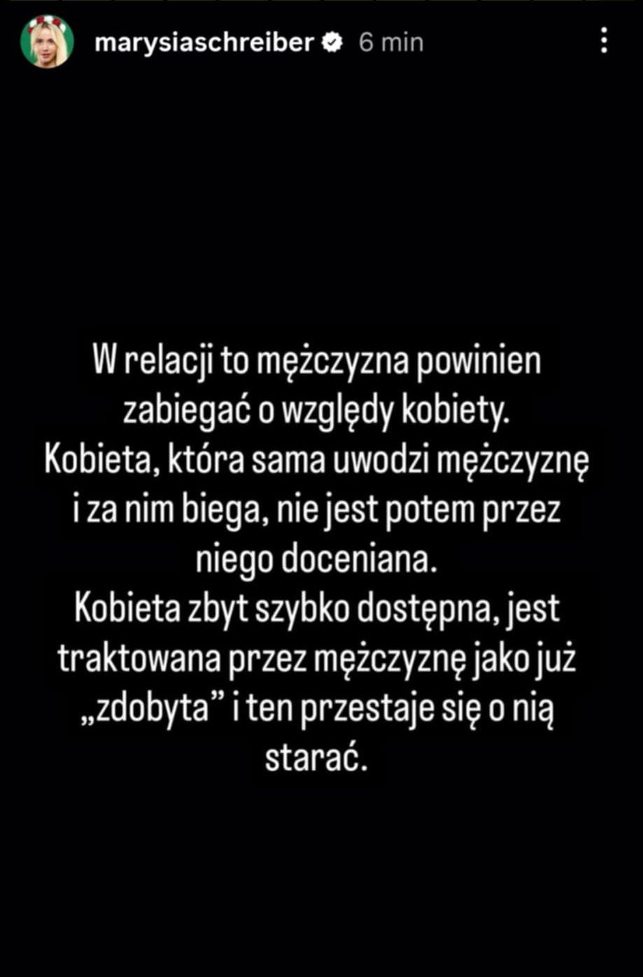 Nowy wpis Marianny Schreiber