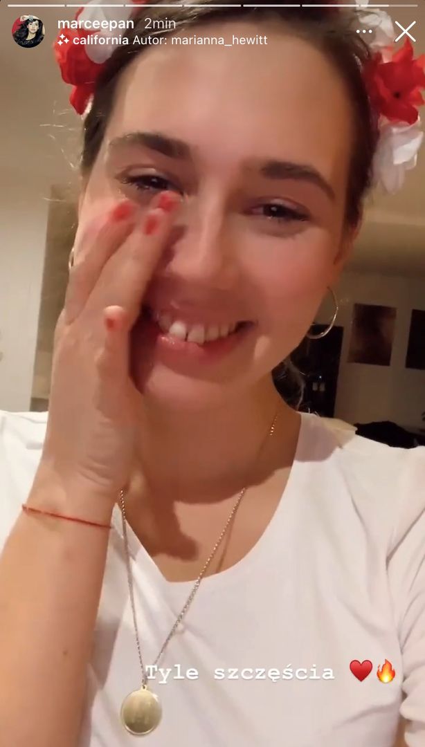 Marcelina Ziętek płacze