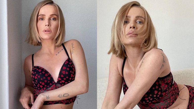 Maffashion pozuje w walentynkowej bieliźnie