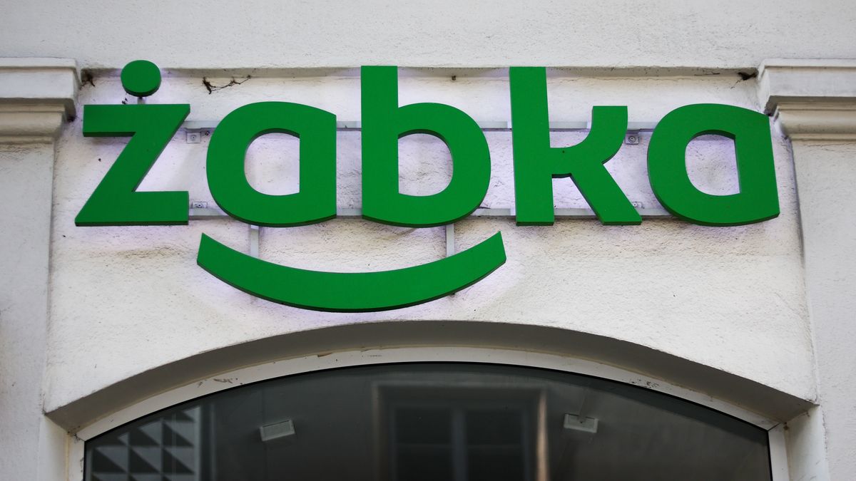 Zabka logo is seen on the store in Krakow, Poland on September 26, 2024. (Photo by Jakub Porzycki/NurPhoto via Getty Images)
