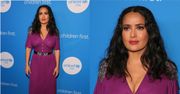 51-letnia Salma Hayek po raz kolejny w brzydkiej sukience Gucci
