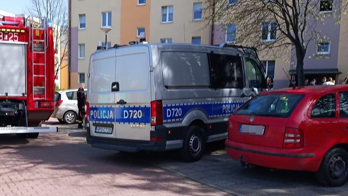 Interwencja służb ratunkowych do pożaru w bloku przy ul. Pogodnej w Lublinie