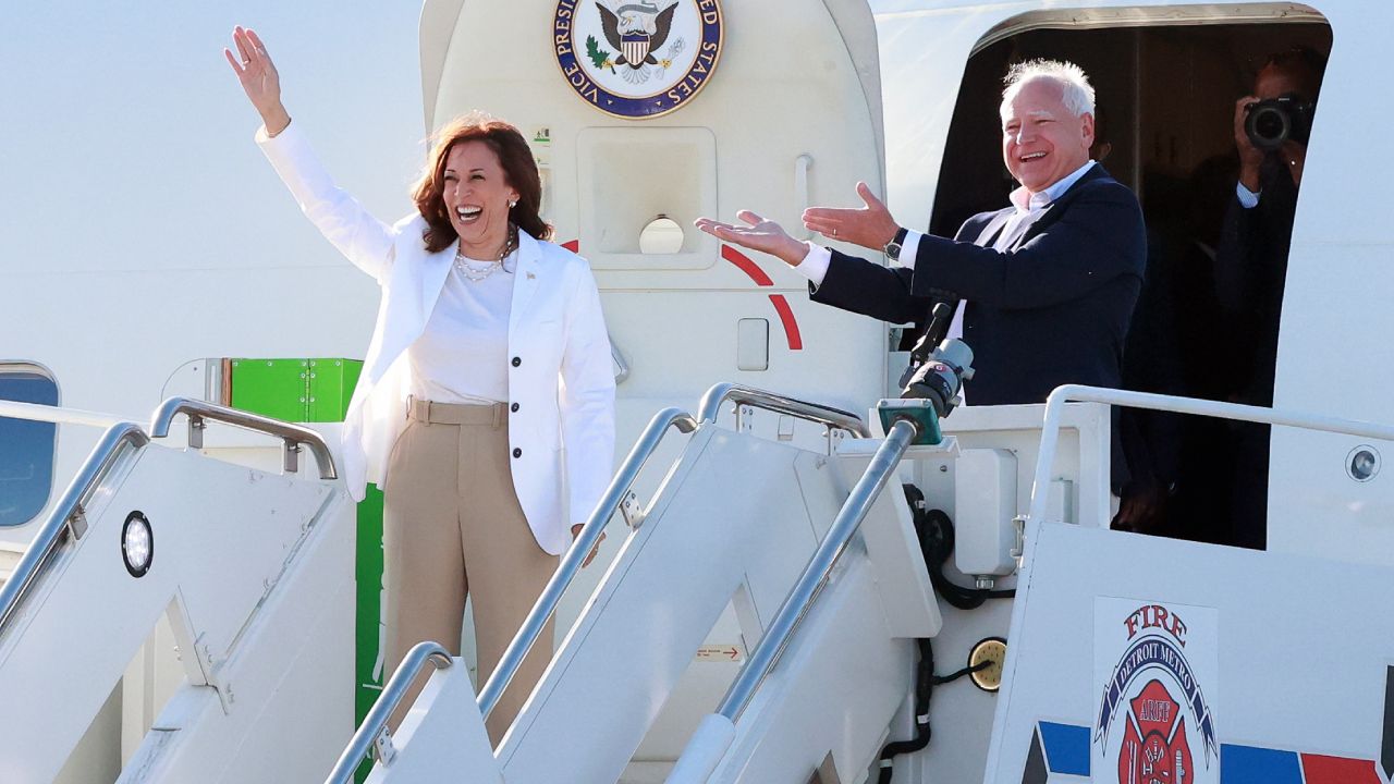 Kamala Harris and Tim Walz, Democratic candidates for the White House