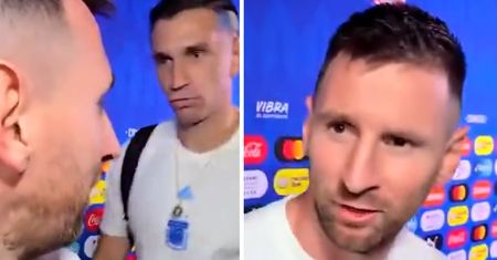 Messi udzielał wywiadu, kiedy bramkarz zrobił to. Jego mina mówi wszystko