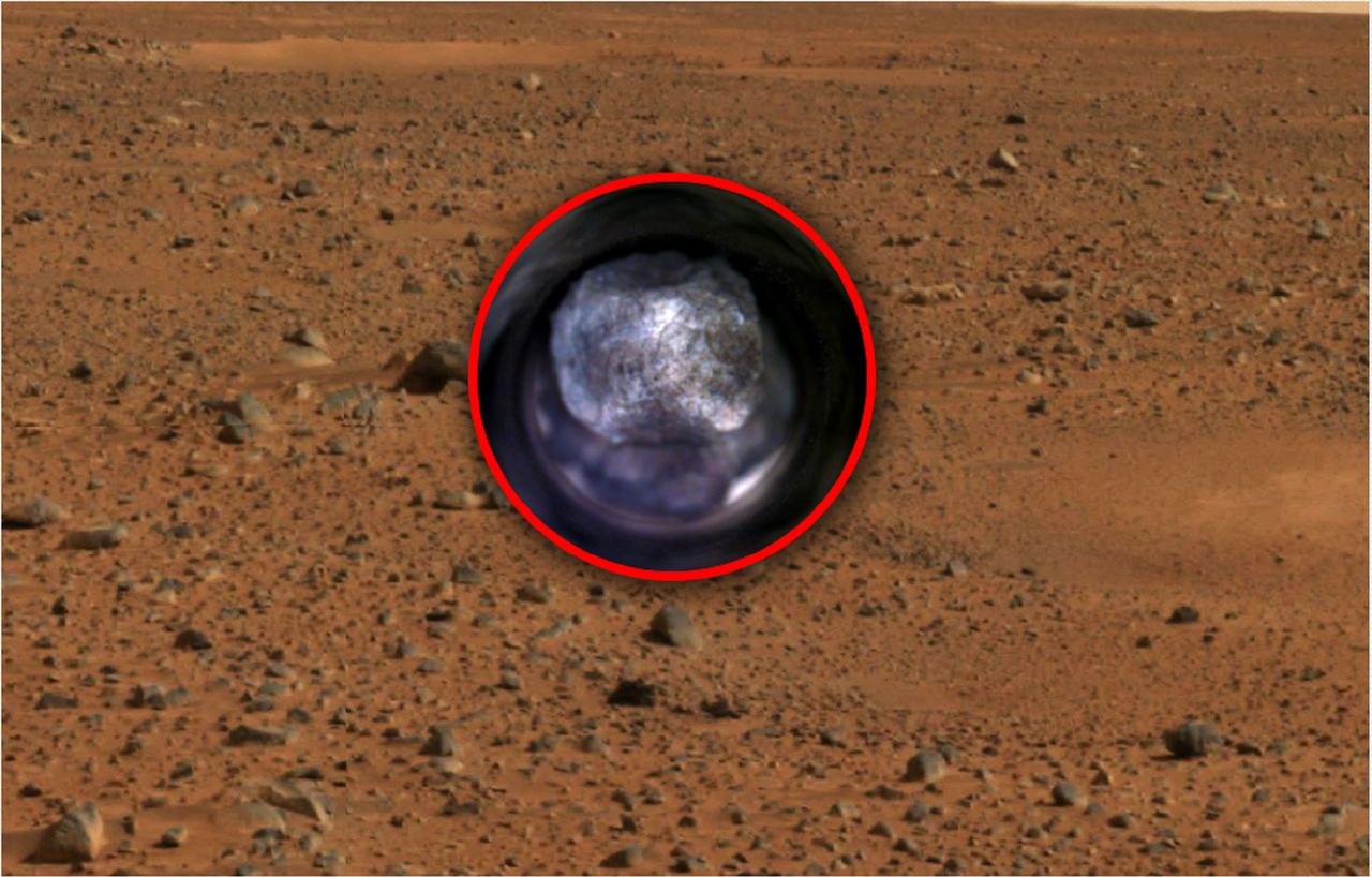 NASA discovered a mysterious rock on Mars.