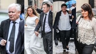 Świeżo poślubieni Jacek Kurski i jego żona zmierzają na przyjęcie w doborowym gronie. Wśród gości Jarosław Kaczyński, Beata Szydło i Danuta Holecka (ZDJĘCIA)