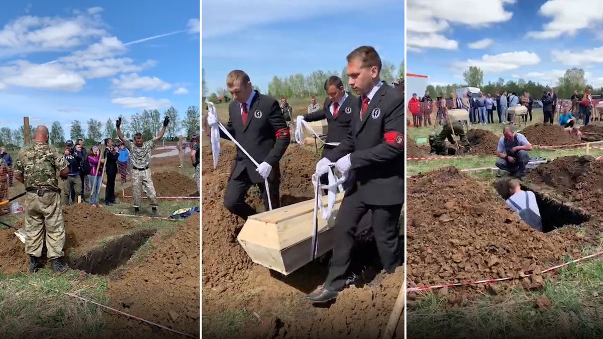 Zawody w najszybszym kopaniu grobu odbyły się w Nowosybirsku