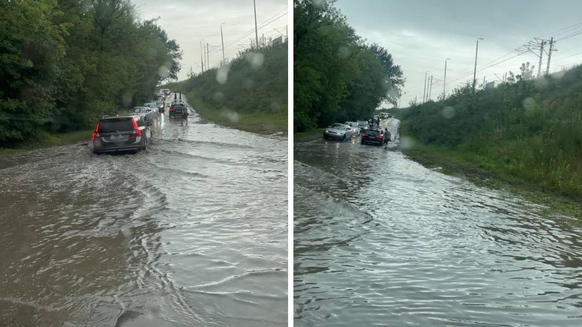 Zalana po deszczu ul. Janowska w Lublinie