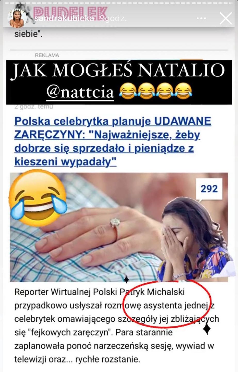 Sandra Kubicka zapewnia, że nie planuje udawanego ślubu