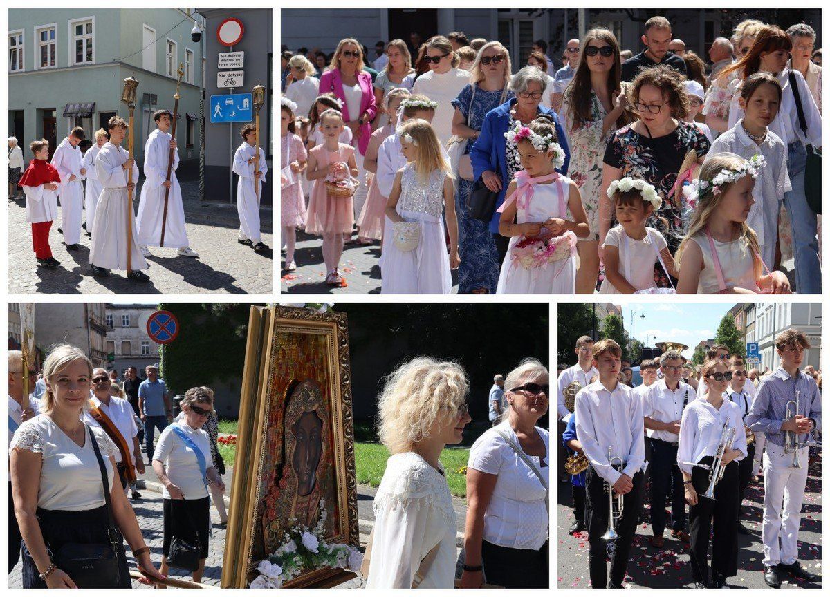 Tłumy wiernych przeszły ulicami Leszna w procesji Bożego Ciała