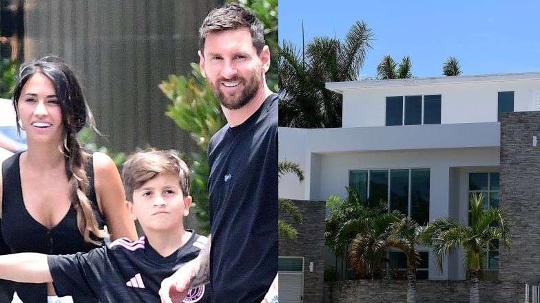 Uśmiechnięci Lionel Messi i Antonella Roccuzzo oglądają z synem kolejną willę na Florydzie. W końcu znaleźli nowe gniazdko? (ZDJĘCIA)