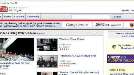 Nie skorzystasz z Youtube przy pomocy IE6 1