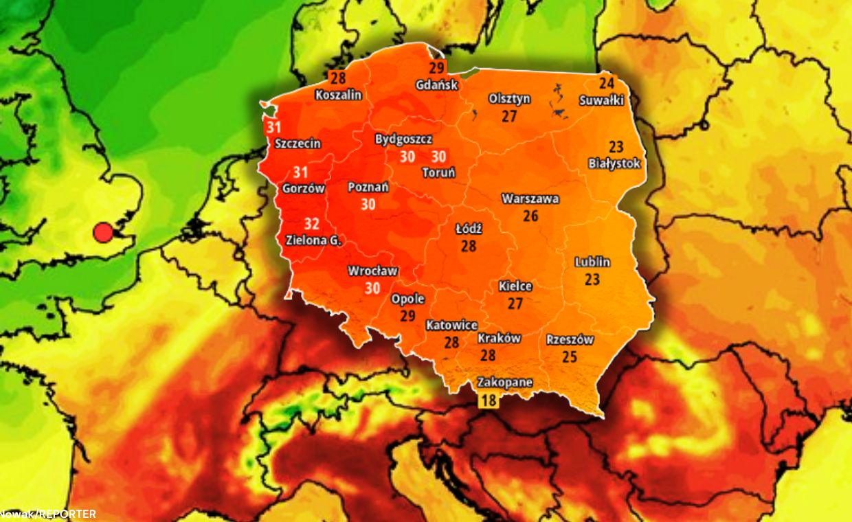 Pogodowy szok w Polsce: Nadciąga fala upałów do 32 stopni Celsjusza