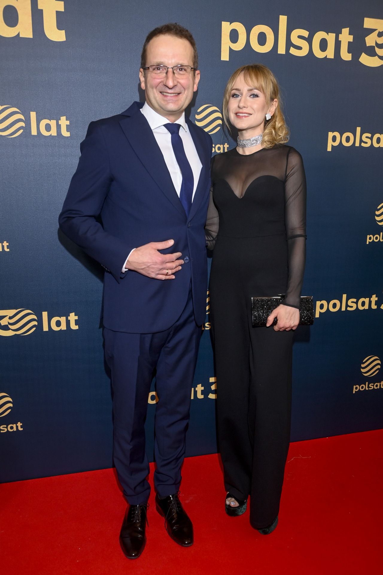 Robert Górski z żoną podczas 30-lecia Telewizji Polsat