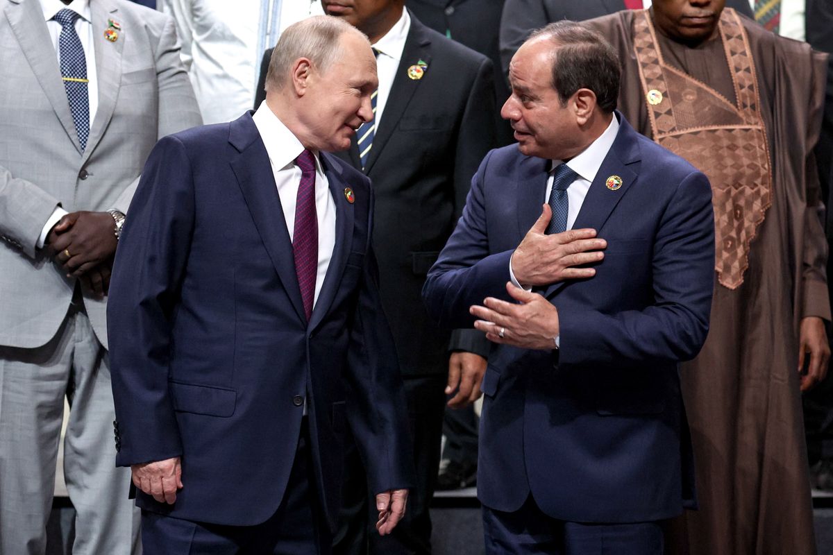 Władimir Putin i prezydent Egiptu Abdel Fattah el-Sisi