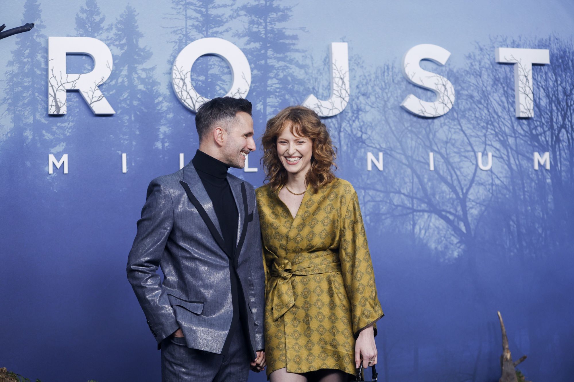 Marcin Bosak i Maria Bednarz na premierze serialu "Rojst Millenium"