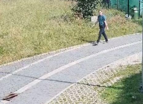 Wizerunek z monitoringu z ul. Parkowej w Kobylnicy z 19 lipca - upubliczniła policja.