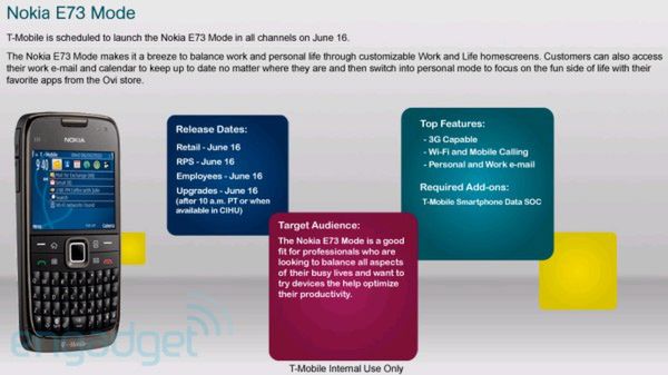 Nokia E73 Mode w sprzedaży od 16 czerwca? 1