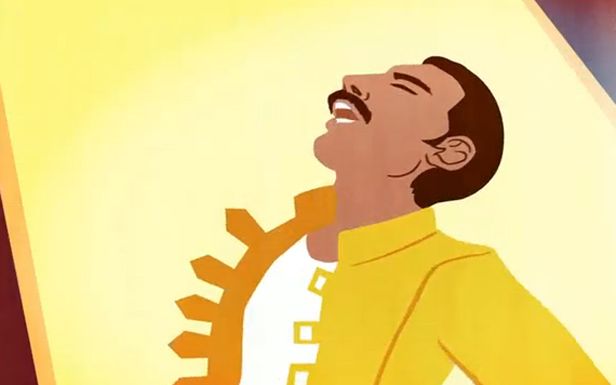 Animowany Freddie Mercury (Fot. YouTube)
