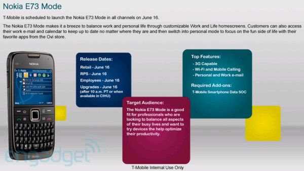 Nokia E73 Mode w sprzedaży od 16 czerwca?