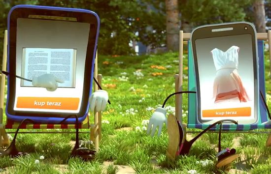 Smartfony i tablety na wczasach reklamują mobilne Allegro (wideo)