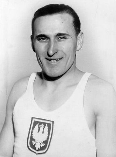 Janusz Kusociński - złoty medalista w biegu na 10000 m. Źródło: Wikipedia