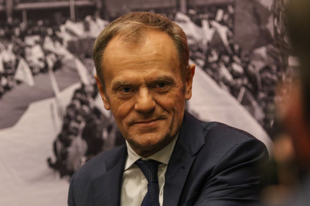 Former President of the European Council Donald Tusk signing his book &quot;Honestly&quot; (Szczerze) in the European Solidarity Centre is seen in Gdansk, Poland on 18 December 2019  (Photo by Michal Fludra/NurPhoto via Getty Images)