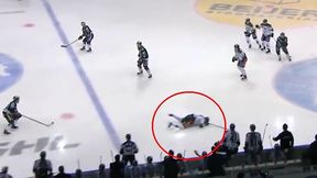#dziejesiewsporcie: musiało boleć! Hokeista oberwał krążkiem w twarz