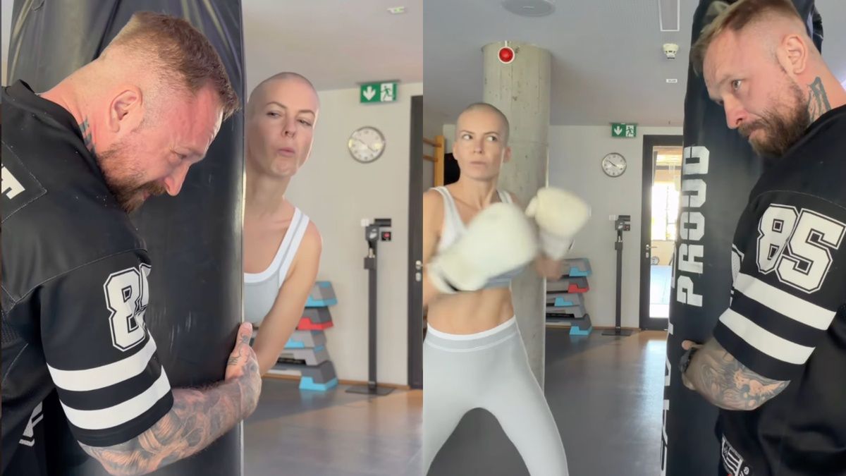 Edyta Pazura z trenerem