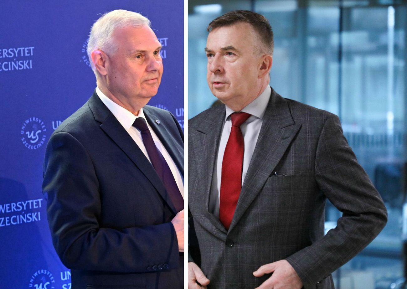 Rektor US Waldemar Tarczyński i minister Dariusz Wieczorek