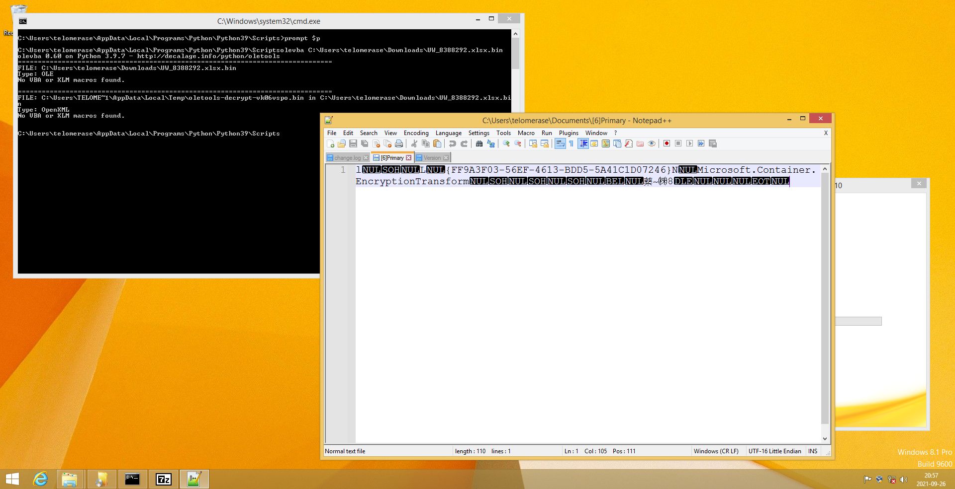 oletools odmawia współpracy