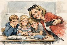 Jedna ze szkół oferuje niższe czesne za wizerunek dzieci