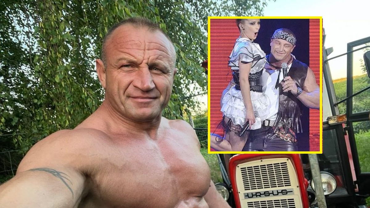 Na zdjęciu Mariusz Pudzianowski. W ramce "Pudzian" i Anna Świątczak podczas występu w "Tylko nas dwoje"